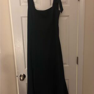 Amazon Dark Green Tie Shoulder Dress